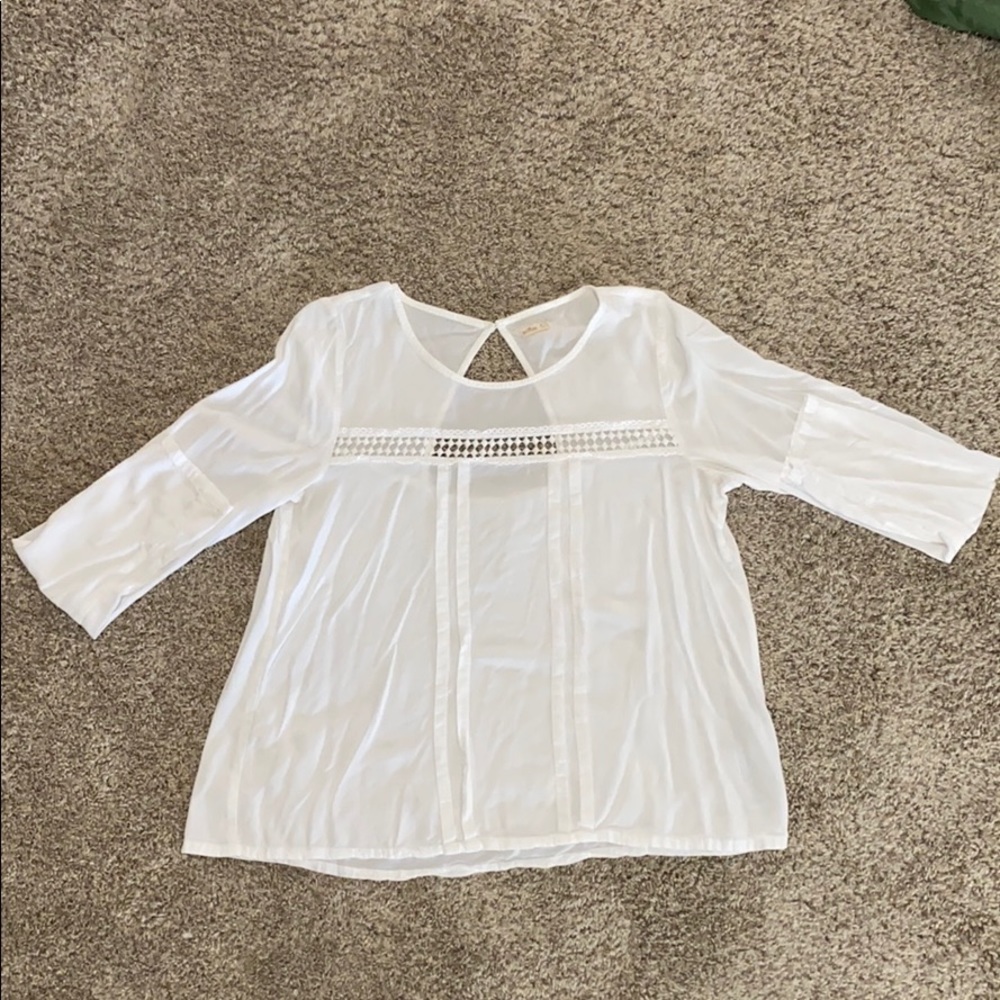 Hollister White Long Sleeve Shirt